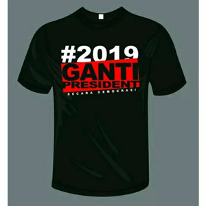 Kaos 2019 Ganti Presiden Hitam Baju Harley Tokopedia