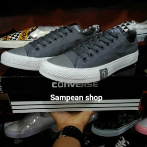 Sepatu Converse Undefeated Low Grey Premium Murah Tokopedia