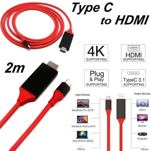 Usb C To Hdmi Cable High Resolution 4k Support Smartphone Tablet Laptop Tokopedia