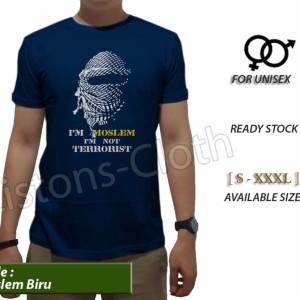 Kaos Distro Iam Moslem Im Not Terrorist Islam Muslim Islami Tshirt Cowok Pria Baju Hitam Tomyliston Tokopedia