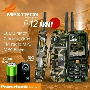 Hp Outdoor Maxtron P12 C15 Bisa Power Bank Senter Terang Speaker Klip Tokopedia