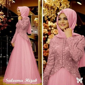 Gamis Baju Wanita Muslim Salema Syari Tokopedia