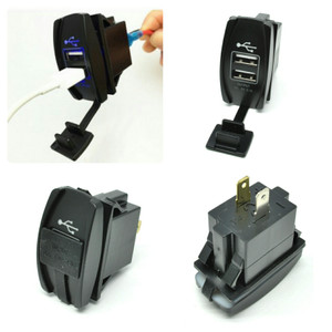 Charger Hp Motor Dual Usb Plus Voltmeter Tokopedia