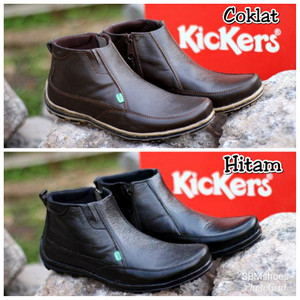 Sepatu Pria Kickers Boots Kulit Tokopedia