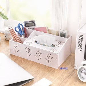Termurah Mh522 Desktop Storage Tempat Tissue Remote Kosmetik Shabby Megahome Tokopedia