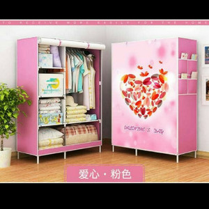 Lemari Pakaian Motif Love Lemari Baju Portable Tokopedia