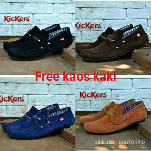 Sepatu Casual Kickers Mocassin Sepatu Kickers Slip On Sepatu Pria Kickers Slop Tokopedia