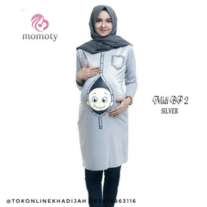 Midi Dress Hamil Unik Baby Peeking 2 Momoty Tokopedia