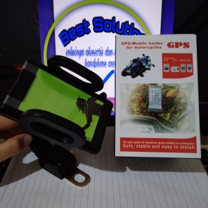 Universal Mount Holder Bracket Dudukan Hp Gps Pada Spion Motor Tokopedia