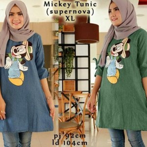 Baju Atasan Wanita Mickey Tunic Tokopedia
