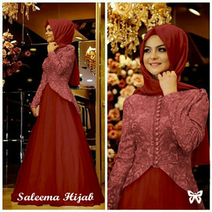 Gamis Baju Wanita Muslim Salema Syari Tokopedia