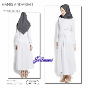 Baju Muslim Gamis Syari Putih Abaya Hitam Tokopedia