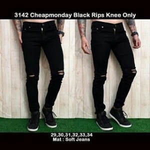 Celana Cheap Monday Ripped Sobek Premium Quality Tokopedia