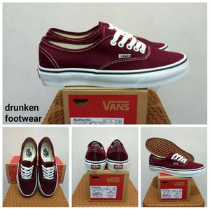 Sepatu Vans Authentic Maroon Tokopedia