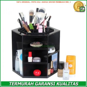 Rak Kosmetik Makeup Berputar 360 Derajat Hitam Baru Tokopedia
