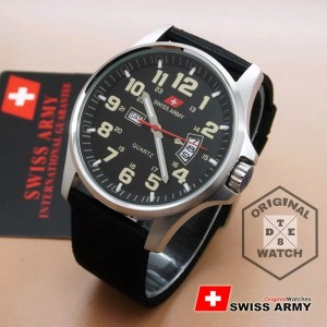 Original Swiss Army 2855m White Canvas 1 Year Guaranted Dte 8 Tokopedia