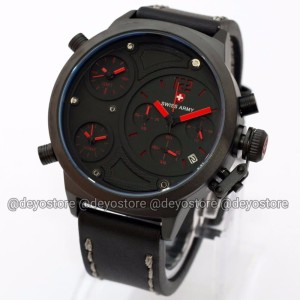 New Keren Banget Jam Tangan Swiss Army 4176 Triple Time Chrono Aktif Leather Kulit Warna Coklat Tua Dan Coklat Muda By Deyostore Deyo Store Tokopedia