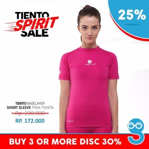 Tiento Baselayer Manset Compression Baju Kaos Ketat Olahraga Gym Zumba Running Fitness Futsal Renang Diving Long Sleeve Pink Fanta Original Tokopedia