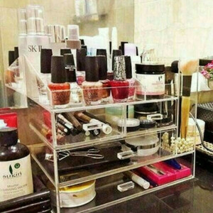 Termurah Kosmetik Organizer Rak Make Up Rak Kosmetik Kayu Tokopedia