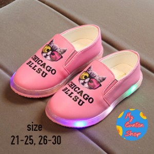 Sepatu Anak Perempuan Led Import Sepatu Anak Lampu Polka Dot Tokopedia