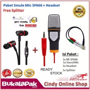 Paket Mic Smule Professional Condenser Studio Microphone Smartphone Smule Recording Tokopedia