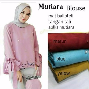 Mutiara Blouse In Baju Atasan Kerja Wanita Blouse Tunik Kemeja Muslim Tokopedia