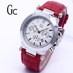 Jam Tangan Wanita Kulit Gc Merah Tokopedia