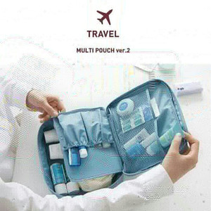 Diskon Kosmetik Organizer Pouch Dompet Kosmetik Travel Cokelat Tokopedia