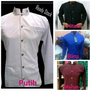 Jasko Putih Polos Formal Baju Koko Pria Tokopedia