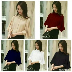 Baju Kemeja Blouse Atasan Wanita Putih Ima Toyobo Rample Baby Tokopedia