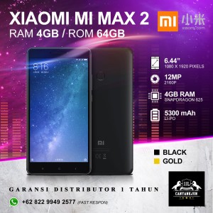 Xiaomi Mi Max 2 Ram 4gb Internal 64 Gb Black Tokopedia