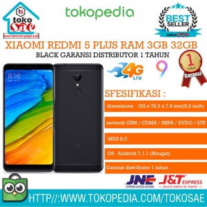 Xiomi Redmi 5 Ram 3gb Rom 32gb Segel Tam Tokopedia