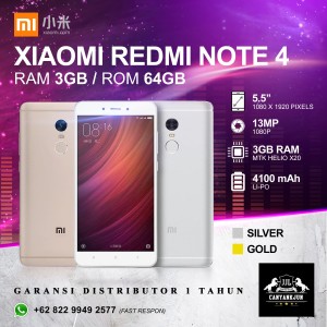 Redmi Note 4 Gold 3 64gb Tokopedia