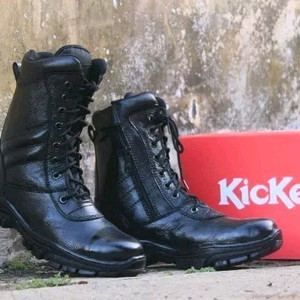 Sepatu Pdl Tinggi Pdl Tni Polri Full Kulit Ujung Besi Spatu Kerja Lapangan Tokopedia