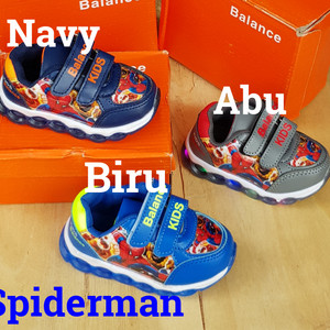 Sepatu Anak Laki Laki Spiderman Webheads Hitam Merah Tokopedia