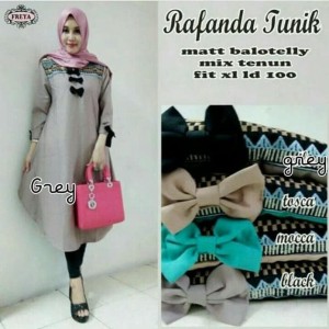 Baju Muslim Blus Muslim Rafanda Tunik Tokopedia