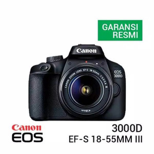 Canon Eos 3000d Kit 18 55mm Iii Kamera Dslr Black Garansi Resmi Tokopedia