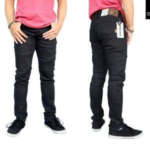 Celana Jeans Hitam Pekat Naomi Anti Luntur Tokopedia