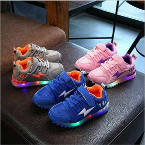 Sepatu Anak Lampu Led Sz 27 31 Sepatu Sekolah Anak Cewek Cowok Sepatu Anak Laki Laki Perempuan Doreng Tentara Tokopedia