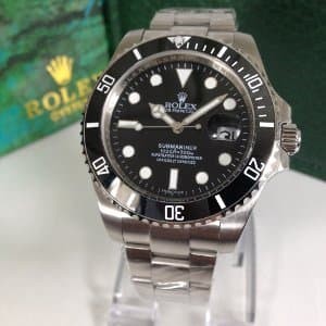 Rolex Submariner Silver Black 40mm Ring Ceramic Premium Tokopedia