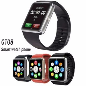 Jam Tangan Hp Smartwatch Gt 08 Gsm Sim Card Black Black Tokopedia