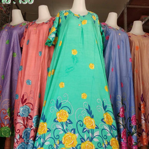 Grosir Daster Midi Jumbo Busui Zipper Baju Pakaian Tidur 1 Kodi Tokopedia