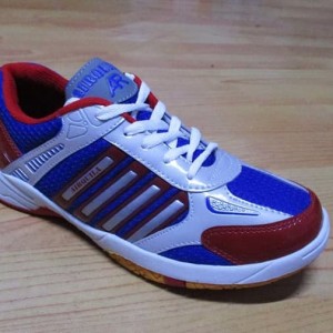 Sepatu Badminton Bulutangkis Airquila Tricolors Abu Merah Biru Tokopedia