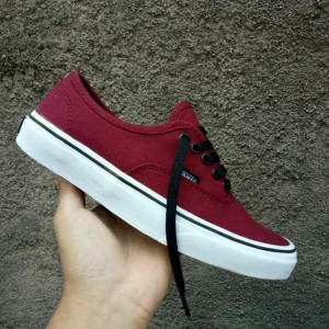 Sepatu Vans Authentic Maroon Tokopedia