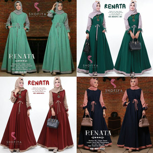 Renata Dress Baju Muslim Wanita Tokopedia