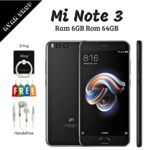 Mi Note 3 Black 6gb 64gb Bonus Tempered Glass Dan Hard Case Original Tokopedia