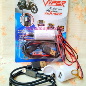 Casan Hp Di Motor Viper Usb Charger Phone Handphone Charger Gps Tokopedia