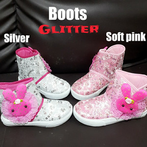 Sepatu Anak Perempuan Boots Glitter Bulu Tokopedia