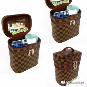 Tas Kosmetik Damier Beauty Case Dan Tempat Makeup Pouch Kosmetik Tokopedia