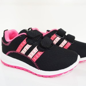 Sepatu Anak Perempuan Ando Plano Velcro Hitam Fuchsia Tokopedia